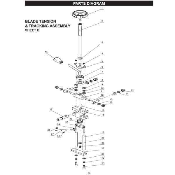 10-1414: 14” Deluxe Bandsaw Parts - Image 5